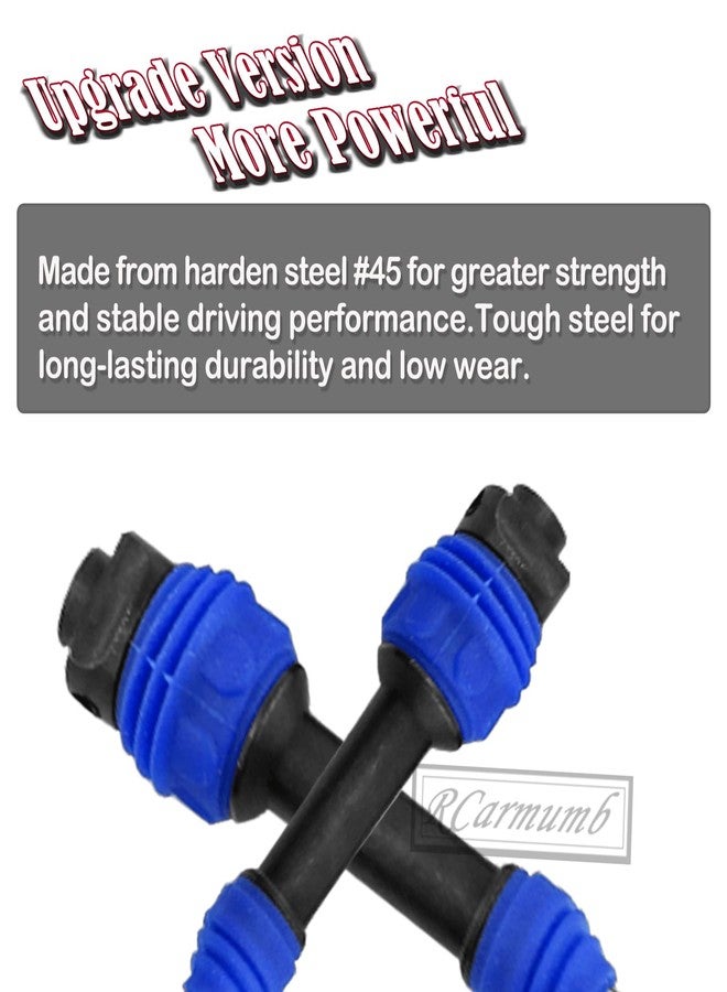 Rcarmumb CVD Axles Driveshafts Upgrades Part for 1/10 Slash Rustler Stampede Hoss VXL 4X4 4WD,4Pcs Front Rear Transmission Universal Drive Shaft,Replace #6852R,#6851R,Navy Blue - Image 3